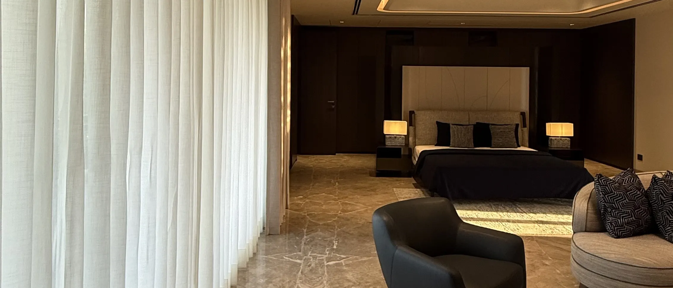 Daylight reaching the back of a bedroom in a premium builder floor in Gurgaon