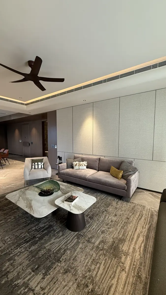 Seating area beside the living room of a premium builder floor in Gurgaon