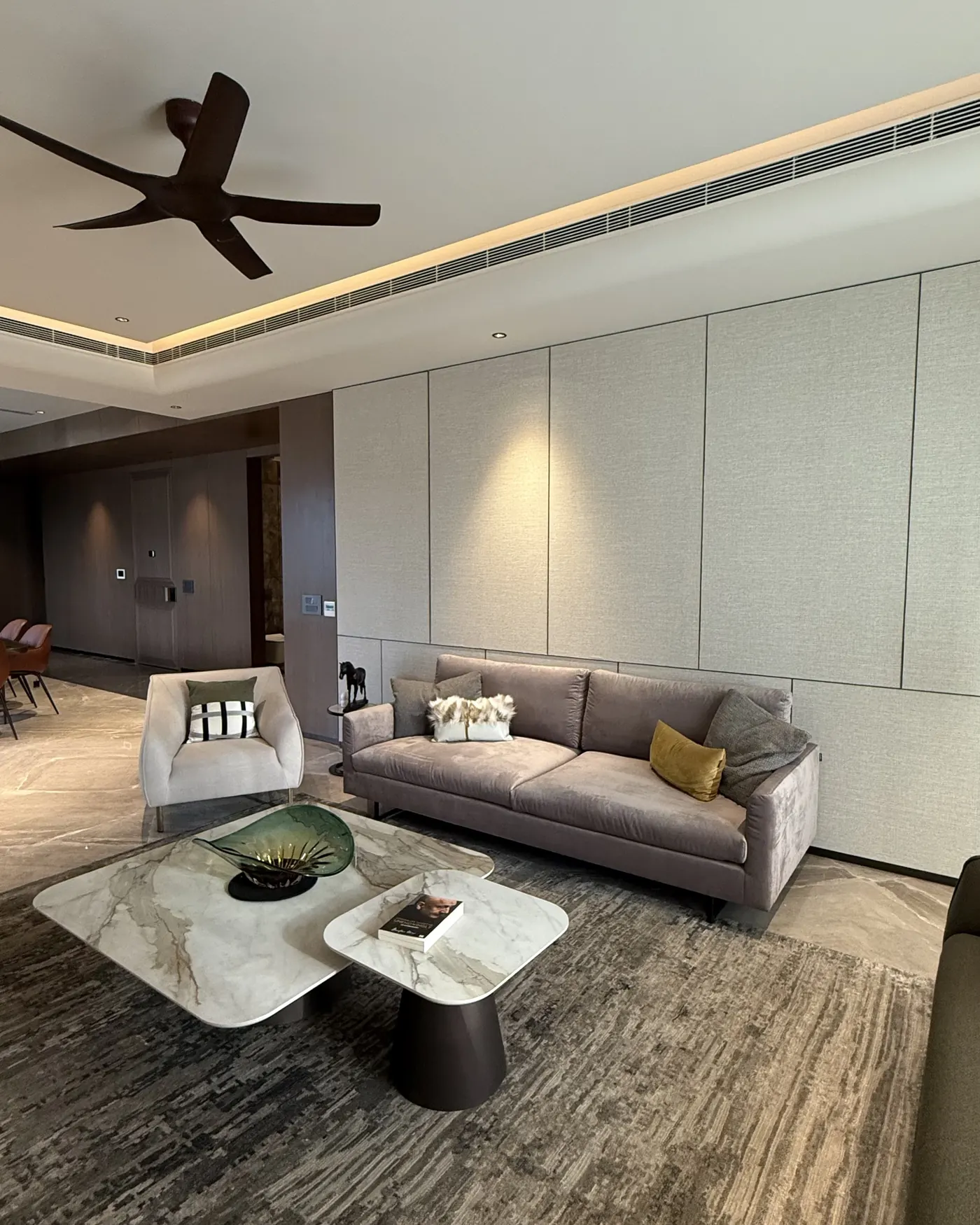 Seating area in a premium builder floor in Gurgaon